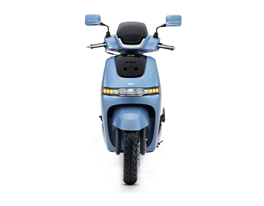 TVS iQube S Electric Scooter Mint Blue Colour Front View